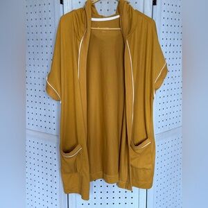 Koolaburra Mustard Cardigan with White Trim